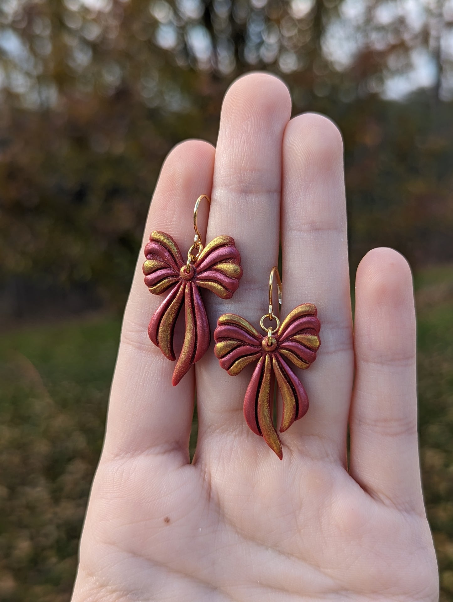 Ribbon Dangle Earrings