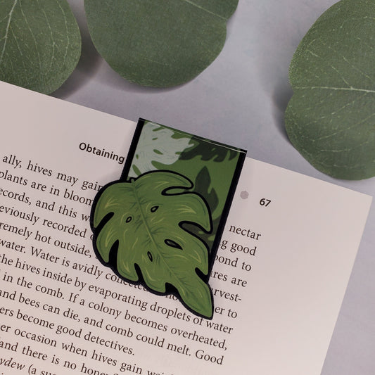 Monstera Magnetic Bookmark 2in Laminated Plant Bookmark