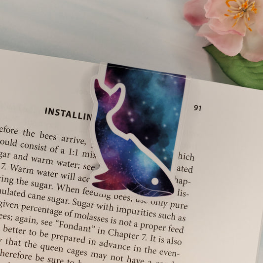 Space Whale Magnetic Bookmark 2in Laminated Galaxy Whale Bookmark
